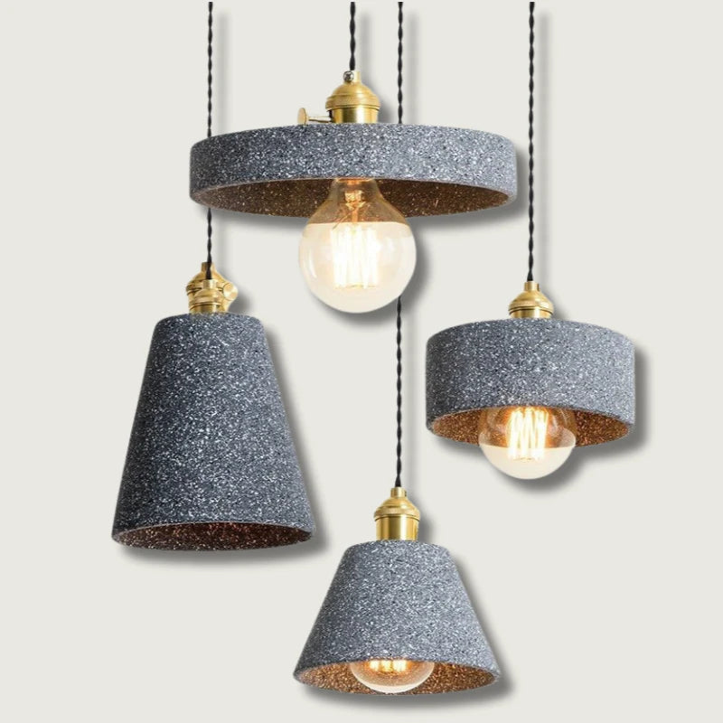 Suspension en Béton Style Industriel Chic – Lampe de Plafond Contemporaine