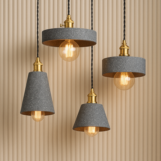 Industrial Chic Concrete Pendant Light – Contemporary Ceiling Lamp