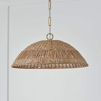 Natural Rattan Dome Pendant Light