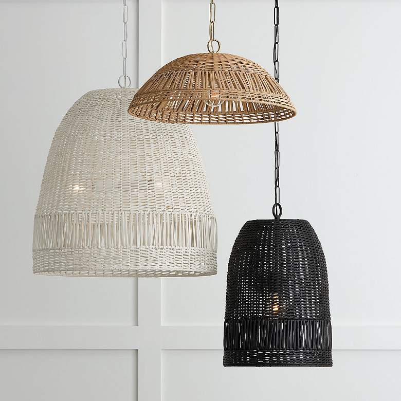 Natural Rattan Dome Pendant Light