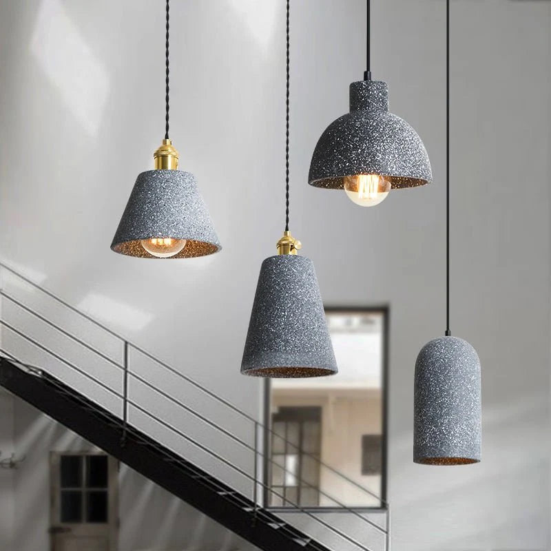 Suspension en Béton Style Industriel Chic – Lampe de Plafond Contemporaine