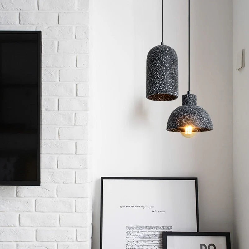 Suspension en Béton Style Industriel Chic – Lampe de Plafond Contemporaine