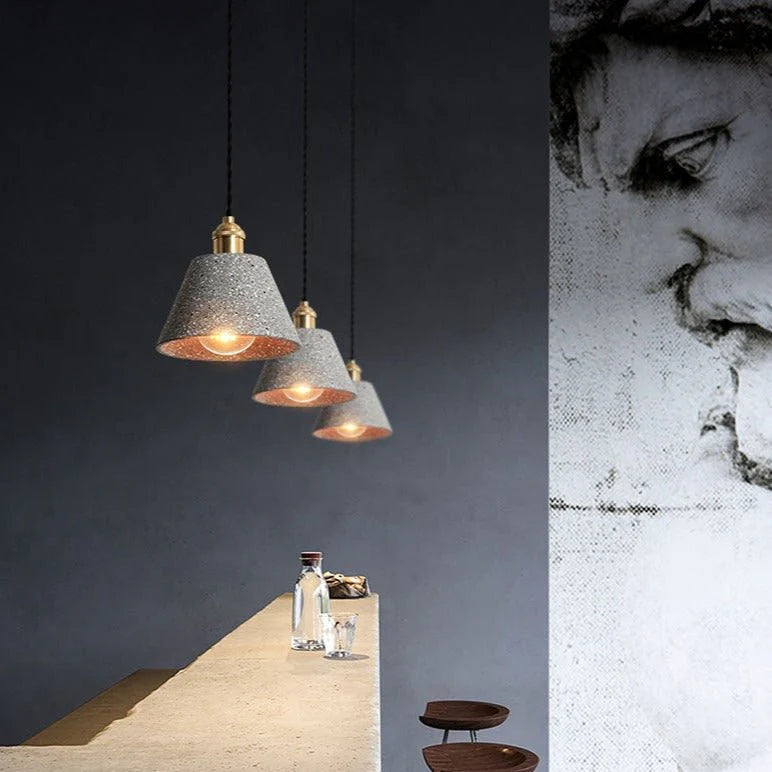 Suspension en Béton Style Industriel Chic – Lampe de Plafond Contemporaine
